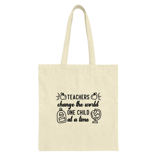 Teacher Appreciation Tote Bag, Teacher Change World Design, Teacher Gift Tote, Teacher Present, End of Year Teacher Gift, Teacher Thank You - Tawshia