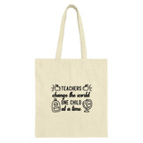 Teacher Appreciation Tote Bag, Teacher Change World Design, Teacher Gift Tote, Teacher Present, End of Year Teacher Gift, Teacher Thank You - Tawshia