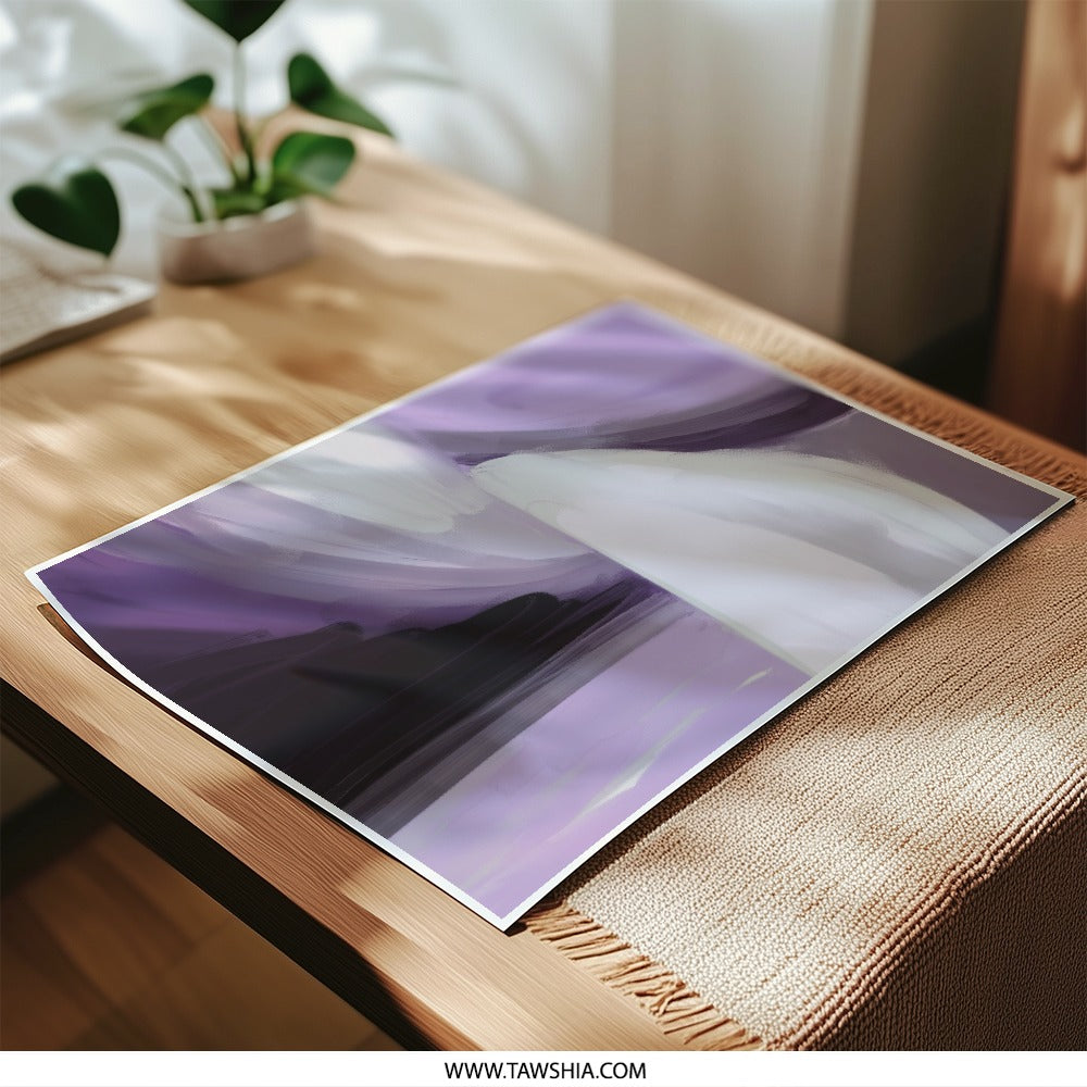 Abstract Art Photographic Print, Purple Painting Wall Decor, Modern Art Print, Home Decor, Contemporary Art, Purple Abstract Art - Tawshia