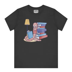 Cute Bookworm with Pile of Books Art T-shirt product