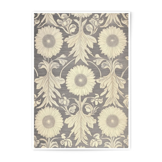 Sunflower Photographic Print, Floral Art, Vintage Style Print, Botanical Decor, Flower Wall Art, Elegant Home Decor, Gift Idea - Tawshia