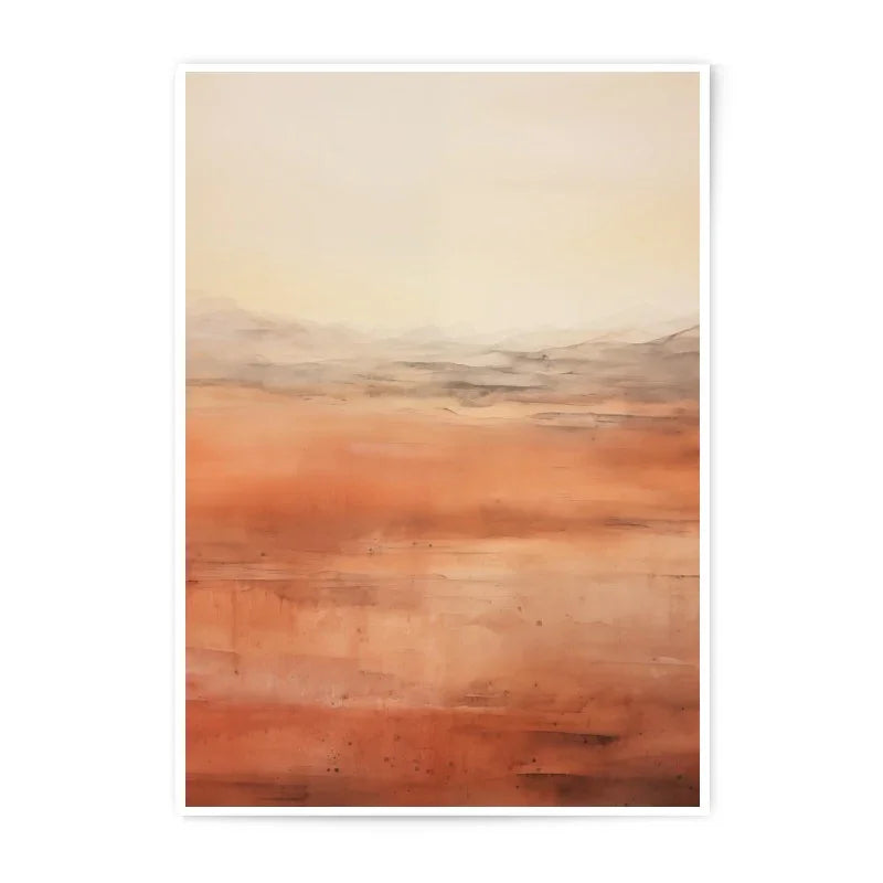 Abstract Landscape Photographic Print, Earth Tones Art Print, Desert Scenery, Watercolor Painting Print, Home Decor, Wall Art (136 - Tawshia