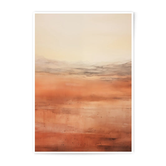 Abstract Landscape Photographic Print, Earth Tones Art Print, Desert Scenery, Watercolor Painting Print, Home Decor, Wall Art (136 - Tawshia