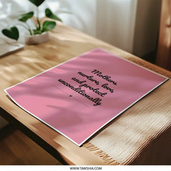 Mothers Love Photographic Prints, Nurture, Protect Unconditionally Art, Heart Home Decor, Pink Wall Art, Mother's Day Gift Idea - Tawshia