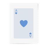 Ace of Hearts Photographic Print, Minimalist Wall Art, Playing Card Art, Card Game Decor, Poker Room Decor, Modern Art Print - Tawshia