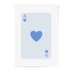 Ace of Hearts Photographic Print, Minimalist Wall Art, Playing Card Art, Card Game Decor, Poker Room Decor, Modern Art Print - Tawshia