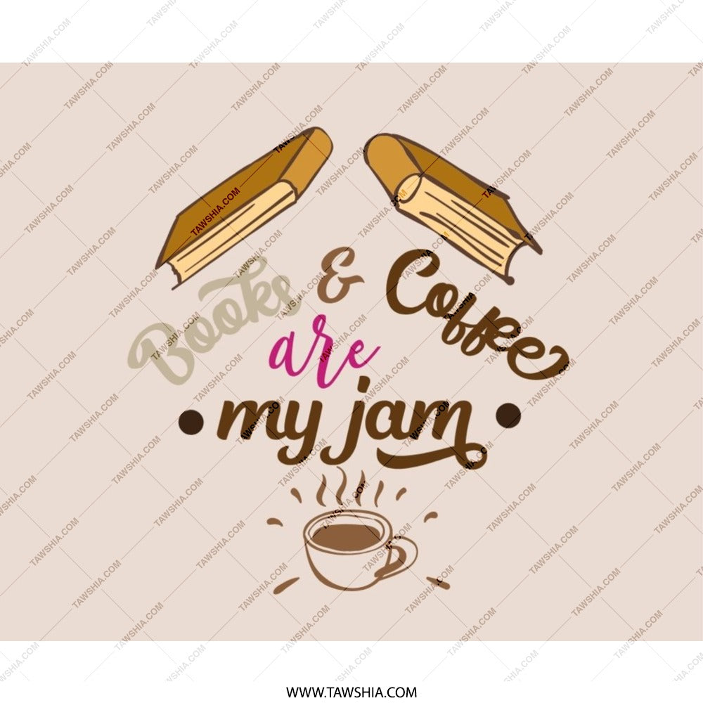 Books and Coffee Mouse Pad, Readers Gift, Book Lover Decor, Coffee Lover, Home Office Accessories, Desk Decor, Mousepad Gift - Tawshia