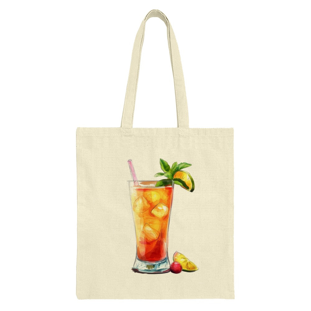 Tropical Cocktail Tote Bag, Summer Drink, Fruit Beverage Bag, Party Accessory, Stylish Handbag, Gift Idea for Cocktail Lovers, Beach Bag - Tawshia
