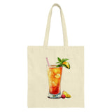 Tropical Cocktail Tote Bag, Summer Drink, Fruit Beverage Bag, Party Accessory, Stylish Handbag, Gift Idea for Cocktail Lovers, Beach Bag - Tawshia