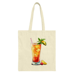 Tropical Cocktail Tote Bag, Summer Drink, Fruit Beverage Bag, Party Accessory, Stylish Handbag, Gift Idea for Cocktail Lovers, Beach Bag - Tawshia