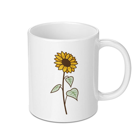 Sunflower Mug, Floral Mug, Flower Mug, Coffee Mug, Gift for Her, Nature Lover Gift, Plant Mug, Gardener Gift, Cute Mug, Sunflower Design - Tawshia