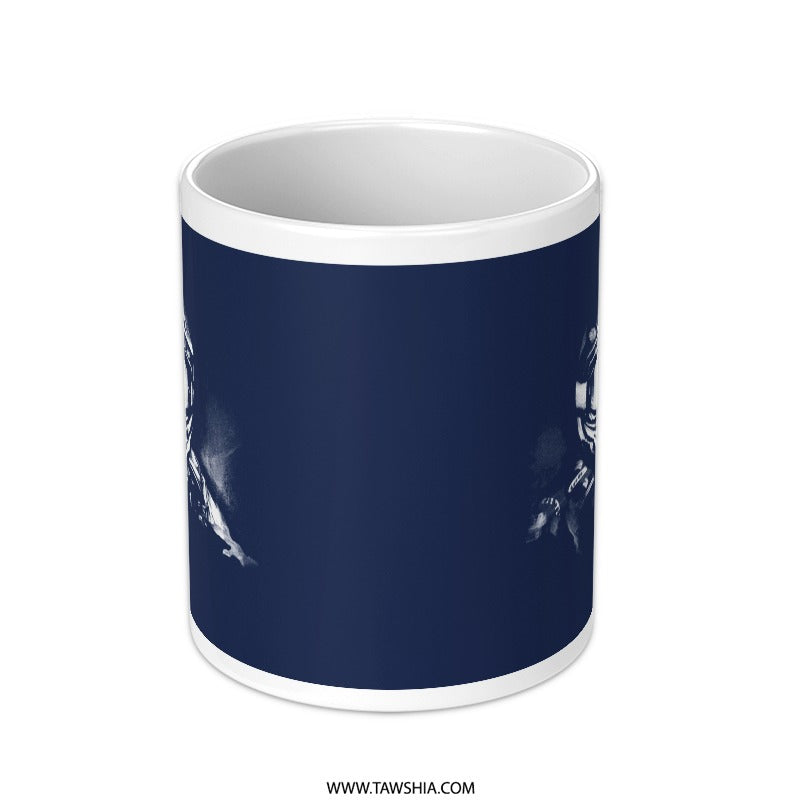 Navy Blue and White Artistic Design Mug product