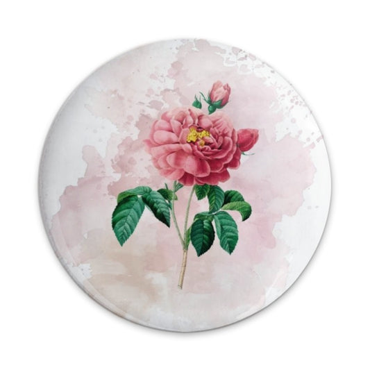 Pink Rose Pinback Button, Floral Badge, Cute Button, Botanical Art Pin, Flower Button, Aesthetic Button, Trendy Button, Gift for Friend - Tawshia