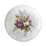 Vintage Floral Bouquet Pinback Button, Pansy Roses Design, Botanical Badge, Flower Lover Gift, Cute Button, Trendy Pinback Button - Tawshia
