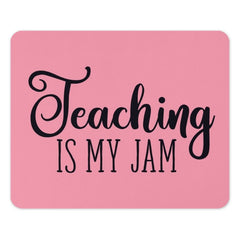 Teaching Is My Jam Mouse Pad, Teacher Appreciation, Pink Office Decor, Funny Teacher Gift, Teacher Desk Accessories - Tawshia