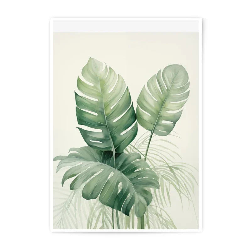 Monstera Photographic Print, Botanical Art, Tropical Wall Decor, Leaf Print, Minimalist Art, Home Decor, Tropical Plant Print - Tawshia