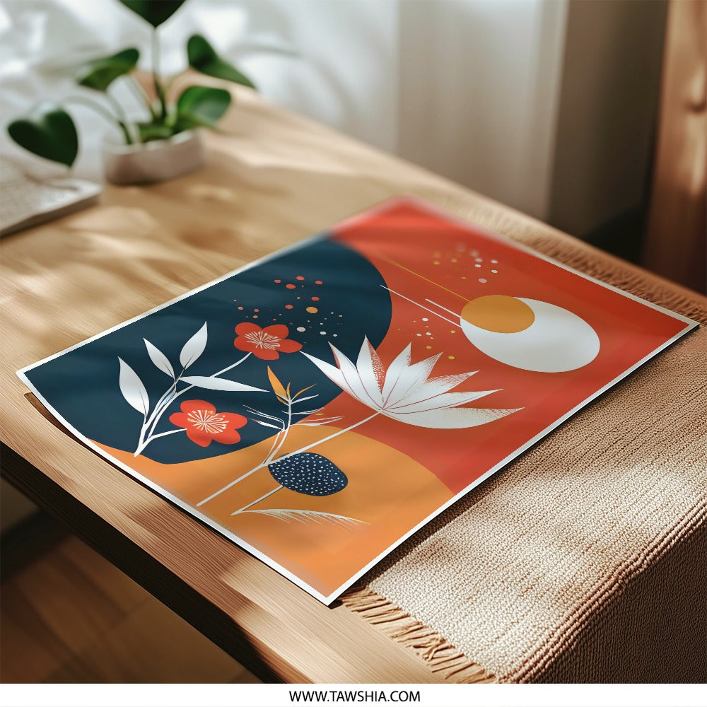 Abstract Floral Photographic Print, Modern Art Print, Flower Wall Art, Minimalist Home Decor, Botanical Photo, Trendy Prints, Gift - Tawshia