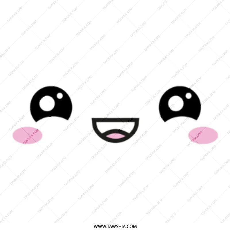 Adorable Smiling Face Anime Style Design product type