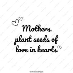 Mothers Plant Seeds Tote, Heart Tote Bag, Gift for Mom, Mothers Day Tote, Mom Bag, Everyday Tote, Love Heart Tote Bag - Tawshia