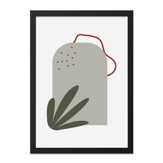 Abstract Plant Wall Art, Modern Minimalist Print, Botanical Wall Decor, Geometric Art Print, Contemporary Art, Home Decor, Wall Hanging - Tawshia