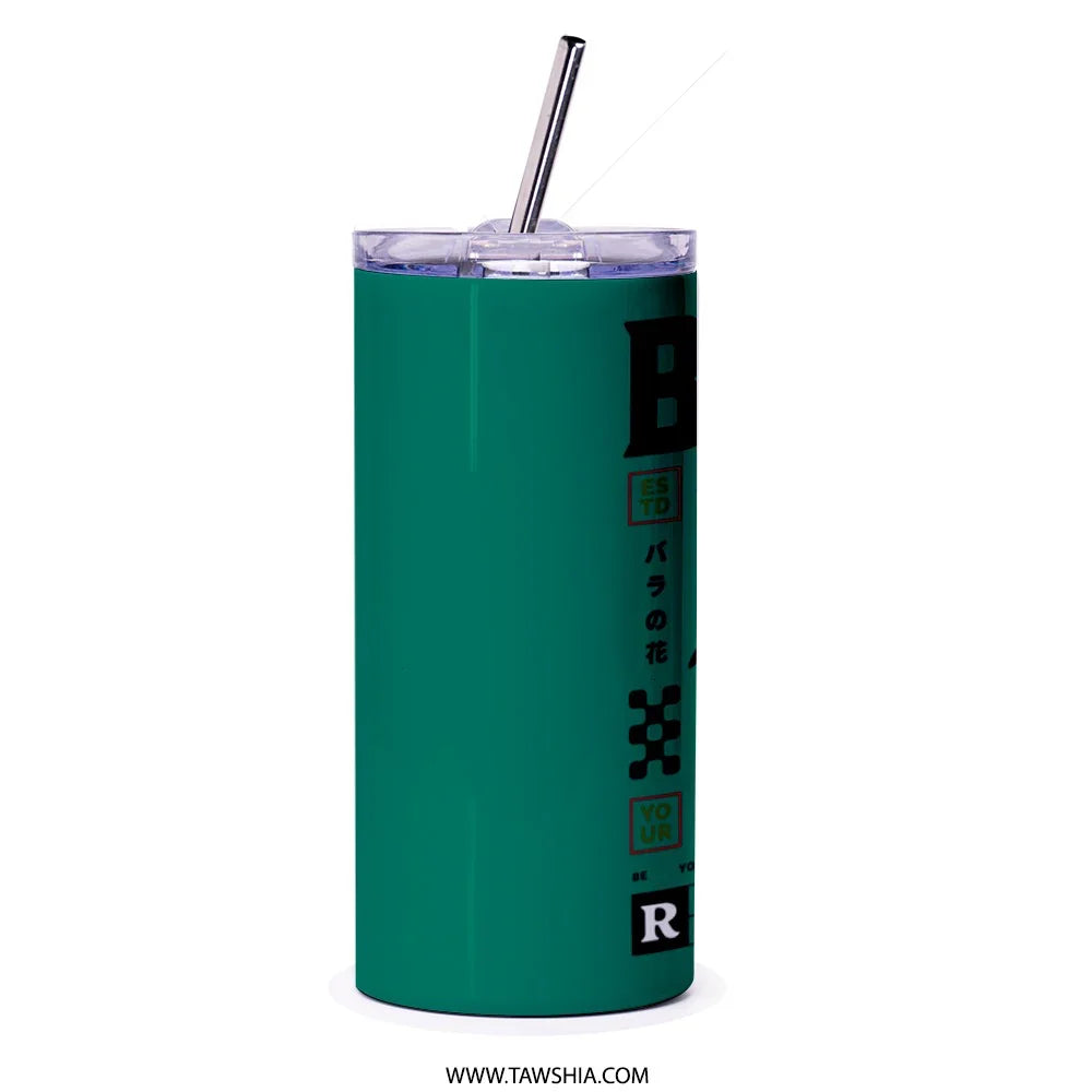 Teal Japanese Printed Stainless Steel Tumbler product