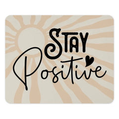 Stay Positive MousePad, Inspirational Desk Decor, Motivational Office Gift, Positive Vibes, Boho Style, Cute Heart, Trendy Mouse Pad - Tawshia