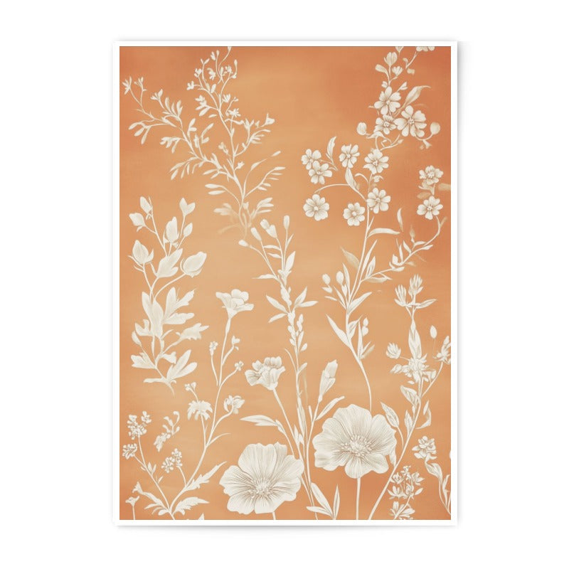 Floral Photographic Print, Botanical Wall Art, Orange Flower Print, Home Decor, Spring Decor, Floral Illustration Print - Tawshia