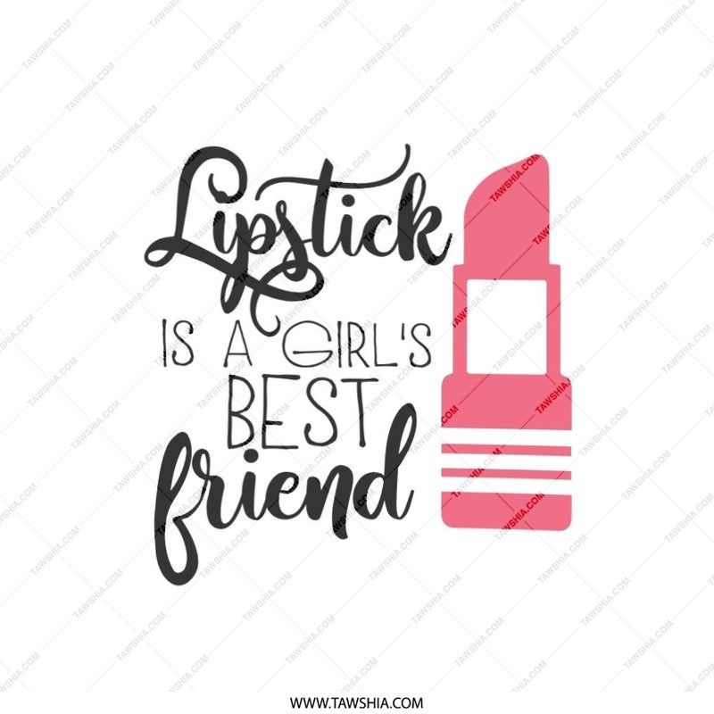 Lipstick Best Friend Pillow, Makeup Lover Gift, Decorative Pillow, Beauty Room Decor, Girl Power Throw Pillow, Unique Gift Idea - Tawshia