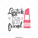 Lipstick Best Friend Pillow, Makeup Lover Gift, Decorative Pillow, Beauty Room Decor, Girl Power Throw Pillow, Unique Gift Idea - Tawshia