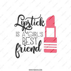 Lipstick Best Friend Pillow, Makeup Lover Gift, Decorative Pillow, Beauty Room Decor, Girl Power Throw Pillow, Unique Gift Idea - Tawshia