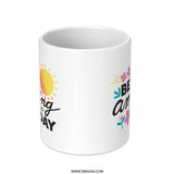 Be Amazing Today Mug, Motivational Mug, Cute Coffee Mug, Inspirational Mug, Gift for Her, Positive Vibes Mug, Bird Mug, Sun Mug - Tawshia
