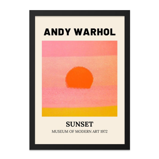 Andy Warhol Sunset Wall Art, Museum of Modern Art Print, 1972 Poster, Retro Home Decor, Pop Art Print, Colorful Sunset Art - Tawshia