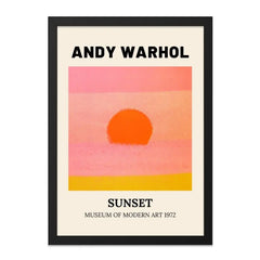 Andy Warhol Sunset Wall Art, Museum of Modern Art Print, 1972 Poster, Retro Home Decor, Pop Art Print, Colorful Sunset Art - Tawshia