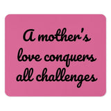 Mother's Love Mouse Pad, Inspirational Quote Gift, Mom Gift, Pink Desk Accessory, Office Decor, Motivational Mousepad, Computer Accessory - Tawshia