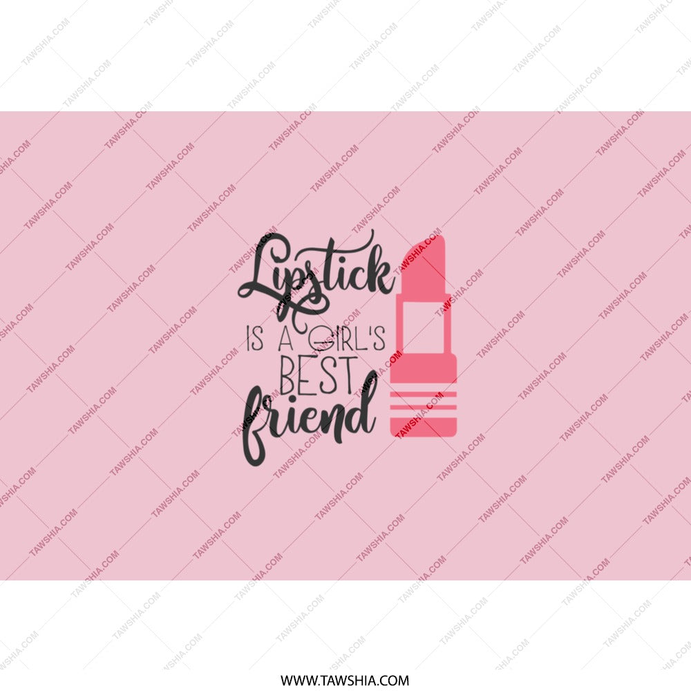 Lipstick Tumbler, Best Friend Tumbler, Makeup Tumbler, Girly Tumbler, Cute Tumbler, Gift for Her, Pink Tumbler, Stainless Steel Tumbler - Tawshia