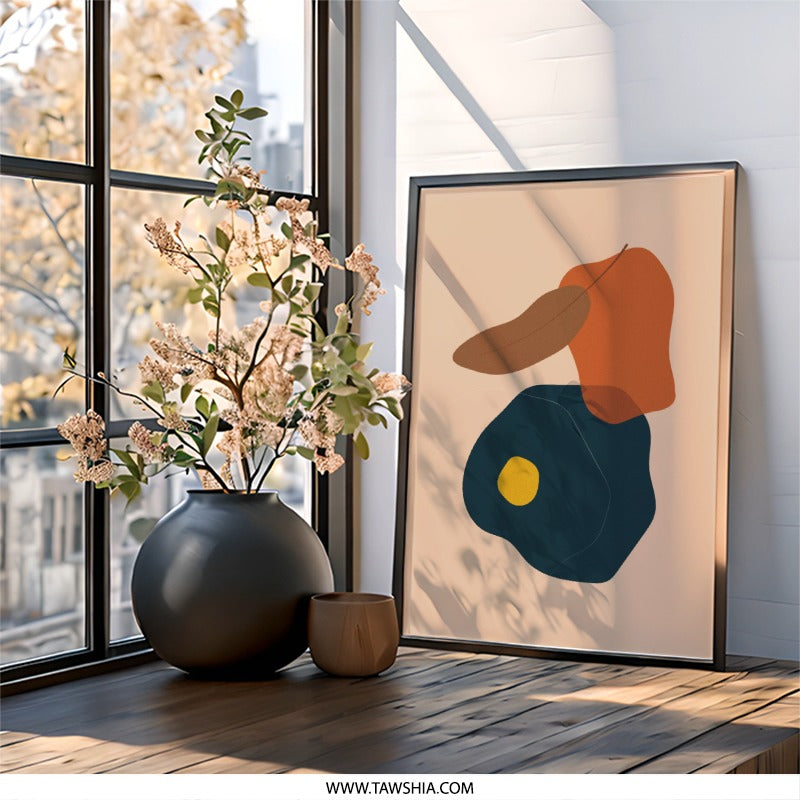 Abstract Shapes Wall Art, Modern Art Print, Geometric Wall Decor, Minimalist Art, Contemporary Art, Wall Decor, Home Decor - Tawshia