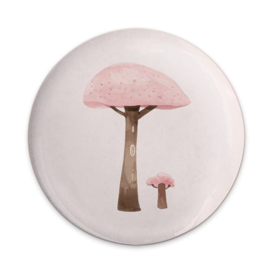 Pink Tree Watercolor Pinback Button, Aesthetic Badge, Cute Accessory, Gift Idea, Trendy Pin Button, Artsy Decoration, Outfit Embellishment - Tawshia