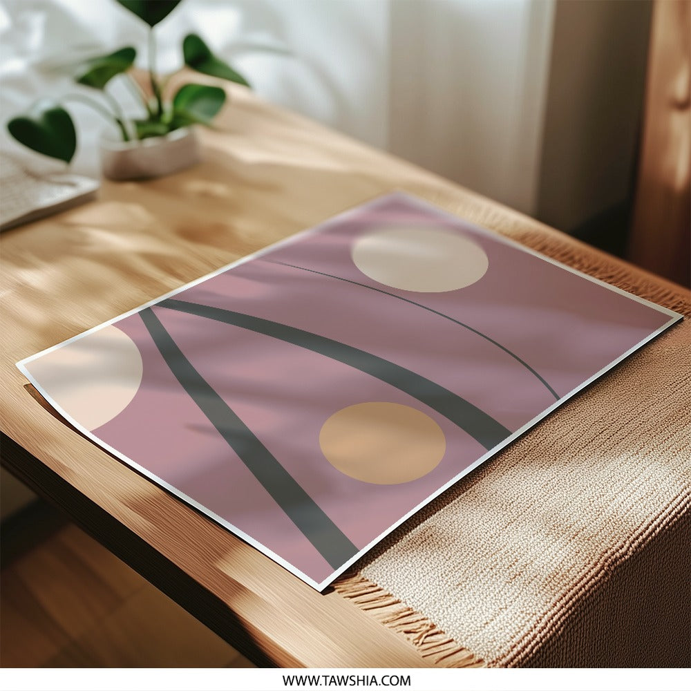 Abstract Circles Photographic Print, Minimalist Wall Art, Modern Home Decor, Circle Art Print, Geometric Print, Contemporary Art, Circle - Tawshia