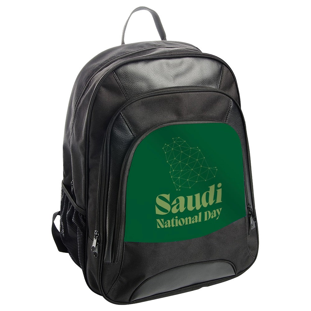 Saudi National Day Backpack, Geometric Saudi Arabia Map, Unique Backpack, Travel Backpack, Everyday Backpack, Gift for Saudi Arabian - Tawshia