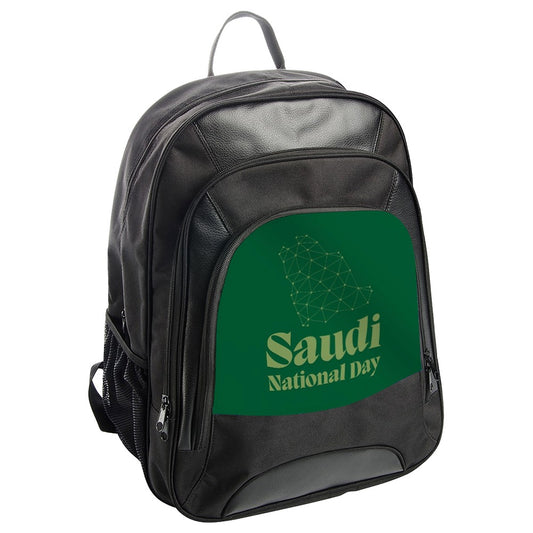 Saudi National Day Backpack, Geometric Saudi Arabia Map, Unique Backpack, Travel Backpack, Everyday Backpack, Gift for Saudi Arabian - Tawshia