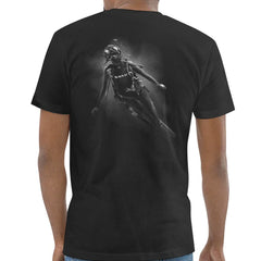 Diver Illustration on Black T-shirt product type