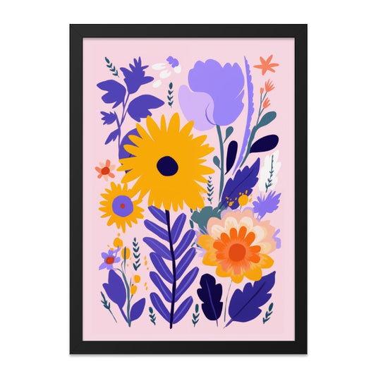 Floral Wall Art, Colorful Flower Print, Botanical Illustration, Modern Art Print, Home Decor Wall Hanging - Tawshia