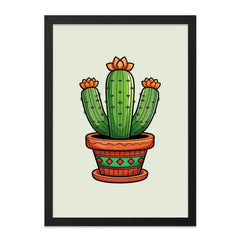Blooming Cactus Wall Art, Potted Cactus Decor, Desert Plant Art, Southwest Wall Decor, Modern Cactus Print, Home Decor Wall Art - Tawshia