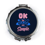 Gamer Pocket Mirror, OK the Rules are Simple Compact Mirror, Funny Gaming Gift for Her, Novelty Gamer Gift for Him, Video Game Lover Gift - Tawshia