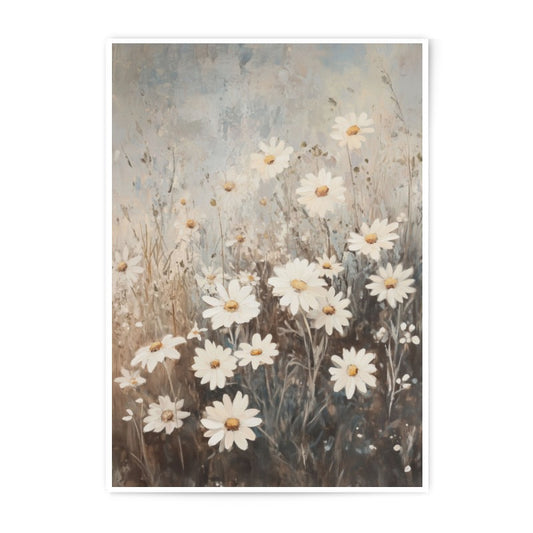 Daisy Field Photographic Print, Floral Art Print, Flower Photography, Botanical Wall Art, Home Decor, Nature Print, Gift Idea - Tawshia