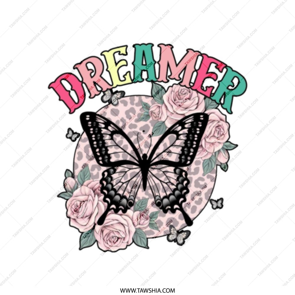 Dreamer Butterfly Tote Bag, Floral Tote, Trendy Tote, Cute Aesthetic Bag, Graphic Tote Bag, Shopping Bag, Book Bag, Everyday Bag - Tawshia