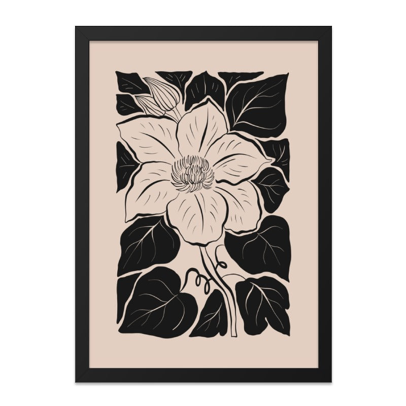 Elegant Flower Wall Art, Botanical Art Print, Floral Home Decor, Modern Wall Hanging, Trendy Art Print, Statement Wall Art - Tawshia
