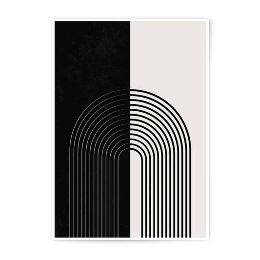 Abstract Arch Photographic Print, Modern Art Print, Minimalist Home Decor, Black and White Wall Art, Geometric Artwork - Tawshia
