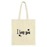 I Love You Tote Bag, Heart Design, Valentine's Day Gift, Everyday Bag, Gift for Her, Gift for Him, Romantic, Cute Tote Bag, Shopping Bag - Tawshia