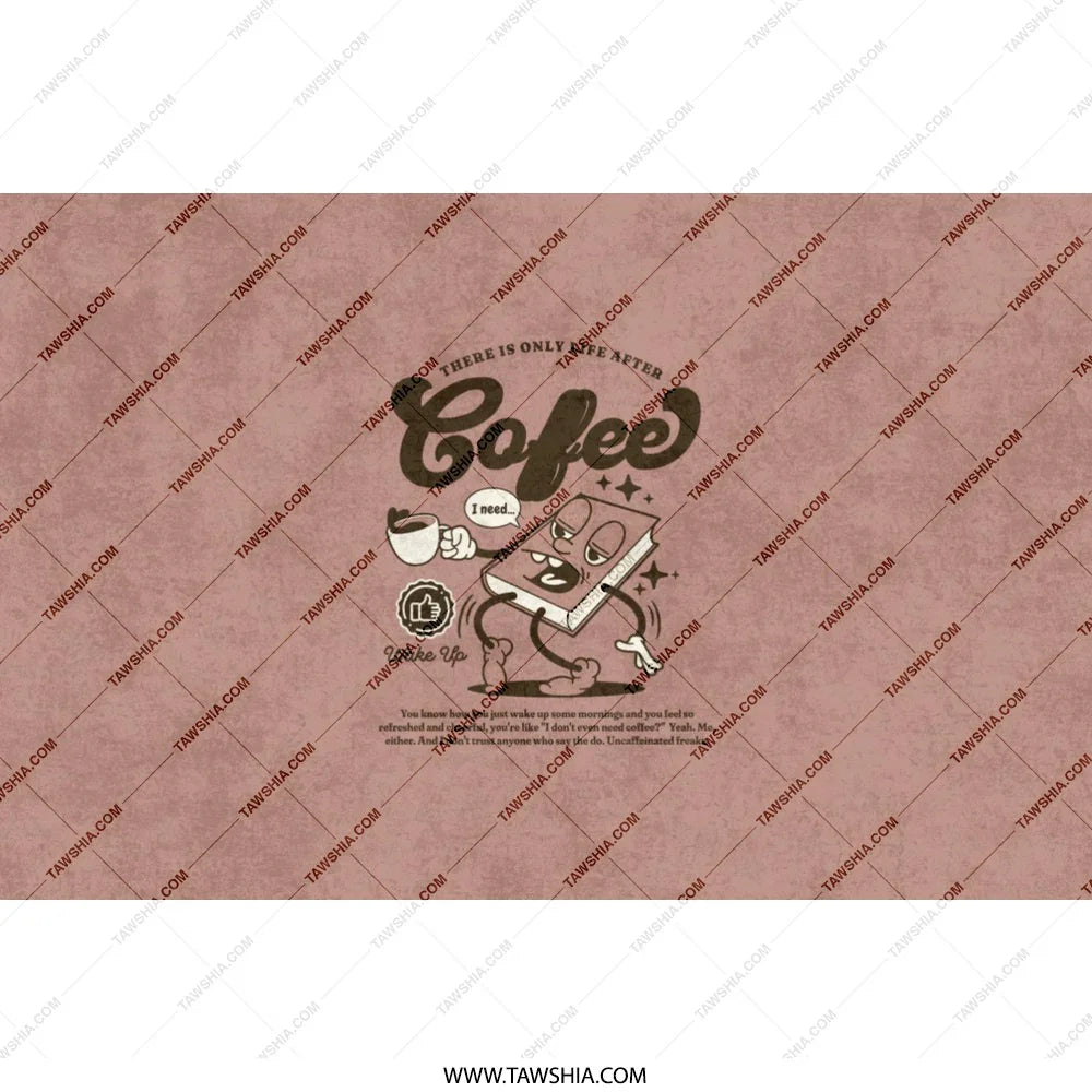 Funny Coffee Lover Cartoon Design Graphic Product